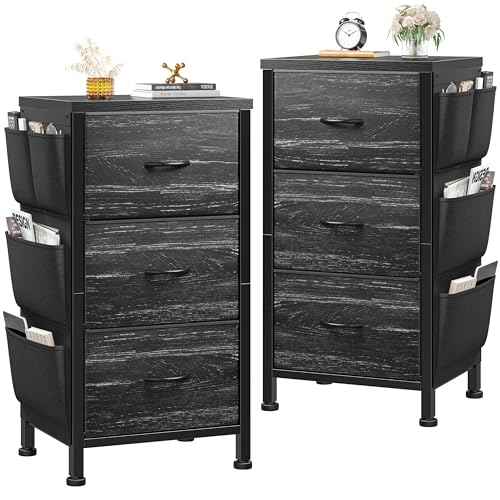 Night Stand White Nightstand with Drawers