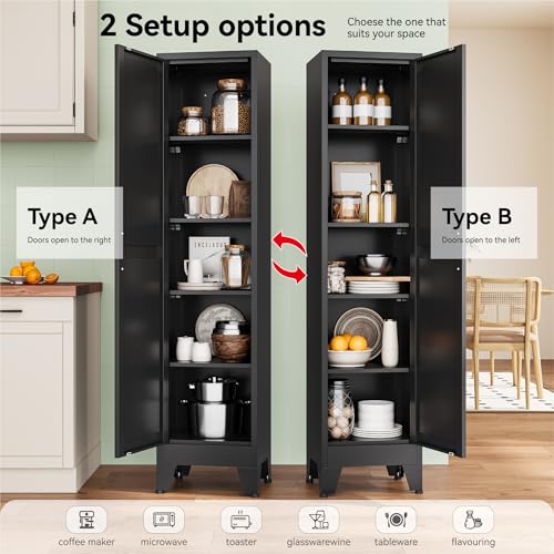 Metal Narrow Bathroom Cabinet