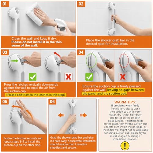 16 Inch Shower Handle for Bathtubs and Showers