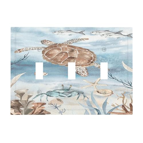 Light Switch Cover Plate Vintage Sunflower Highland Cow Rustic Art 1 Gang No Device Blank Electrical Wall Plates Faceplate Decorative Switch Plate for Bedroom Farmhouse Decor
