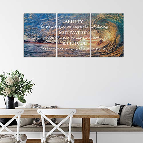 3 Piece Modern Landscape Wall Art Canvas Poster Print Wall Decor Office Living Room Bedroom Home Decoration Canvas Painting Framed Ready to Hang
