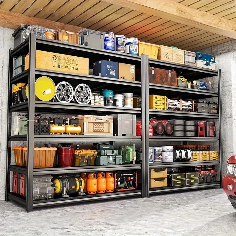 Garage Shelving Heavy Duty Storage Shelves 3000 LBS Adjustable Metal Shelving Uints and Storage for Garage