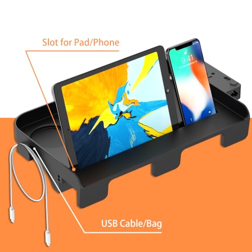 Bedside Shelf for Dorm Bunk Bed with USB Charging Port and AC Outlets