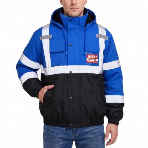 Reflective High Visibility Safety Jacket for Men