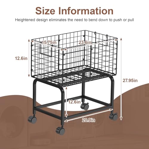 Wire Laundry Hamper Cart
