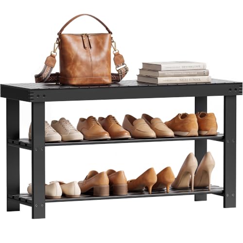 Bamboo Shoe Rack Bench