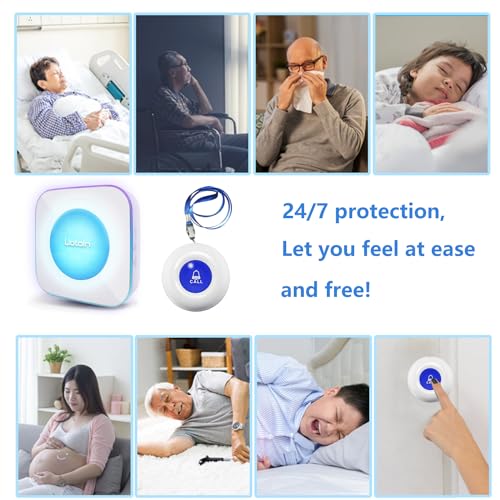 Caregiver Pager Wireless Caregiver Call Button Call Bell for Elderly
