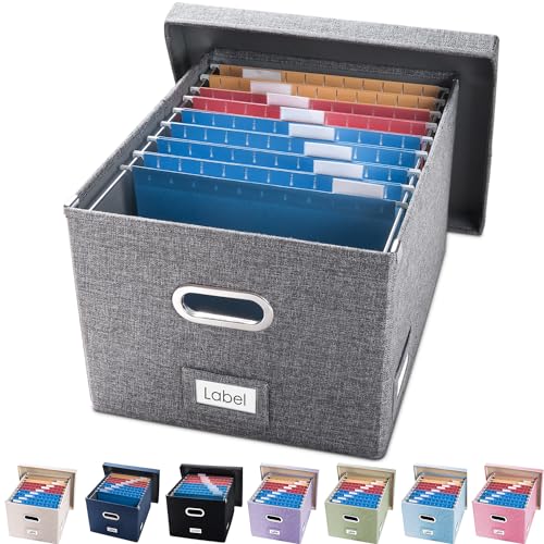 File Box with Metal Brackets