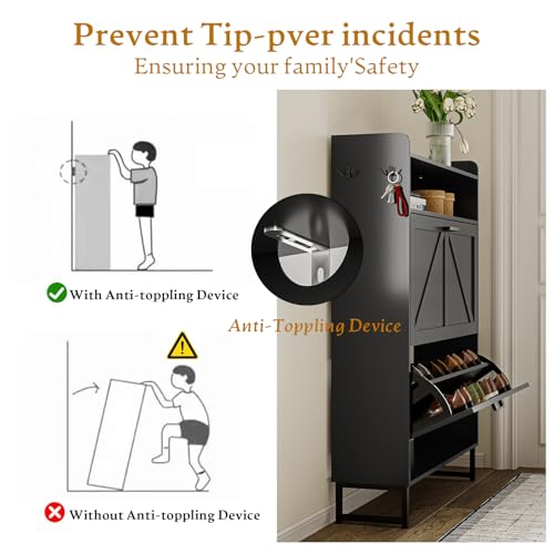 Shoe Cabinet Storage for Entryway