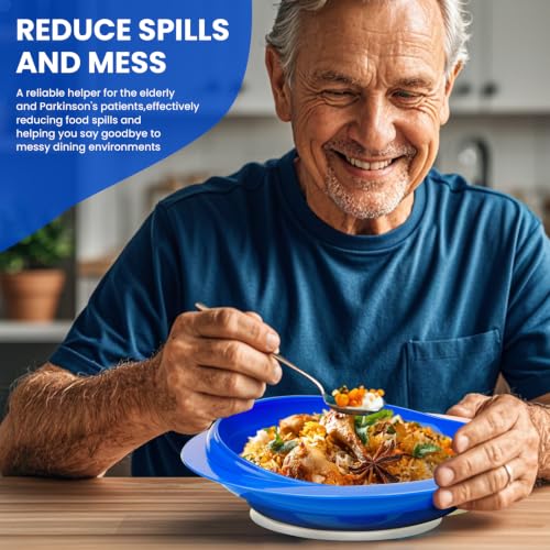 Spill Proof Scoop Plate and Bowl with Non