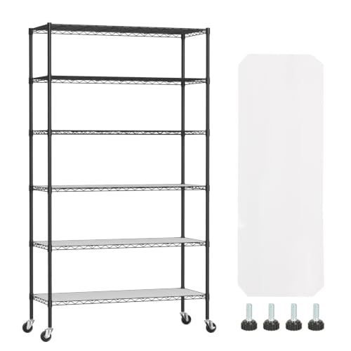 Wire Shelving Unit Storage Shelves Metal Shelf with Adjustable Layer Rack Strong Steel for Restaurant Garage Pantry Kitchen