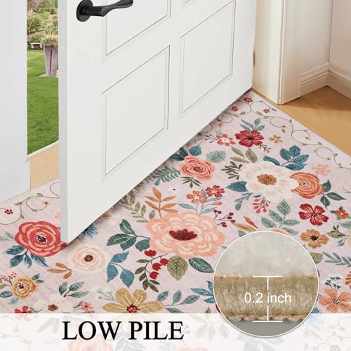 Floral Rug Black