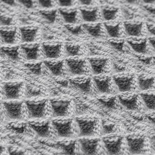 Waffle Bath Mat Super Absorbent Boho Bath Mat Non Slip Bath Rugs for Bathroom Floor Machine Washable Dry Fast Bathroom Rugs with Tassels