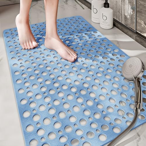 Large Shower Mat Non Slip TPE Bathtub Mat Suction Cups