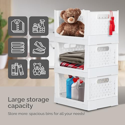 Plastic Stackable Storage Bins