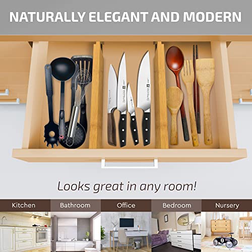 Bamboo Drawer Divider Organizers by Bambusi