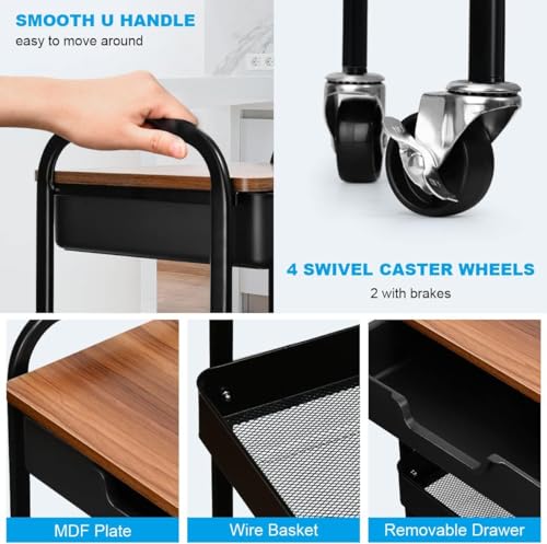 Utility Rolling Cart with Table Top