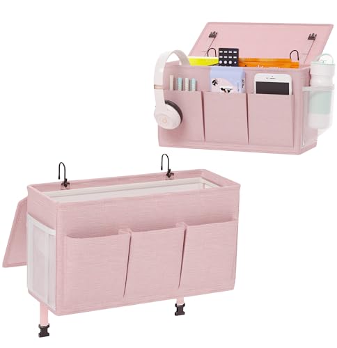 Bedside Caddy Bedside Organizer with Fixed Straps & Water Bottle Holder