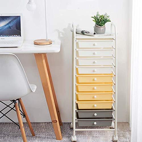 15 Drawer Rolling Storage Cart Tools Scrapbook Paper Office School Organizer