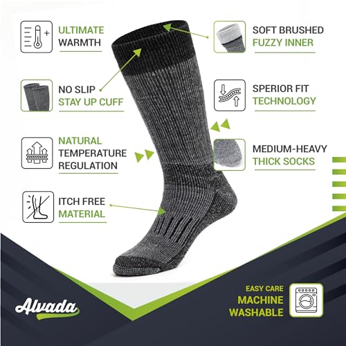 Warm Thermal Wool Socks for Winter Moisture Wicking and Breathable Cozy Boot Socks