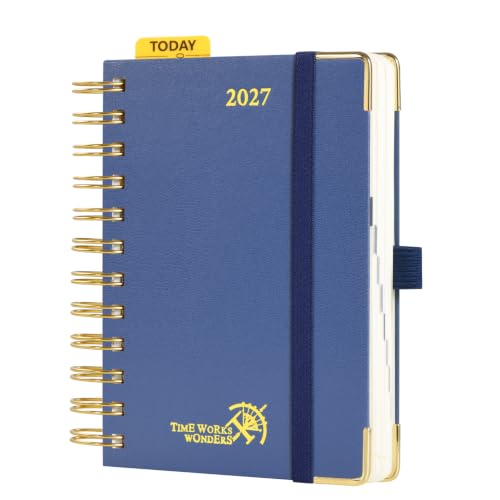 2026 2027 Academic Daily Planner One Page Per Day Hardcover Appointment Book with Hourly Time Slots