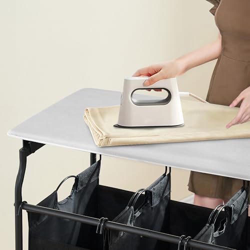 Laundry Sorter Cart with Ironing Board