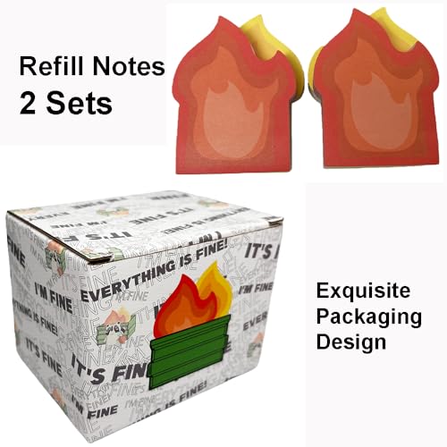 Funny Garbage Can Fire Sticky Notes 300 Sheets