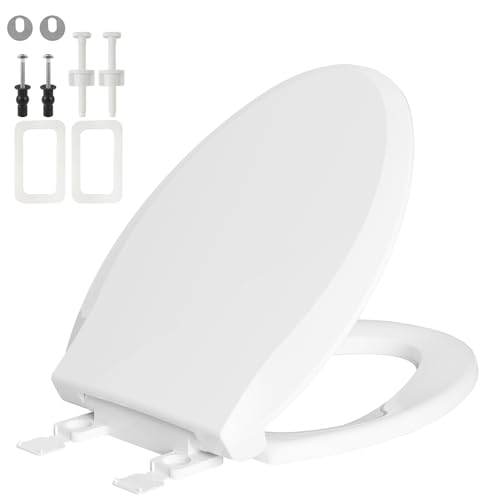 Toilet Seat Elongated with Slow Close Hinges Compatible with TOTO