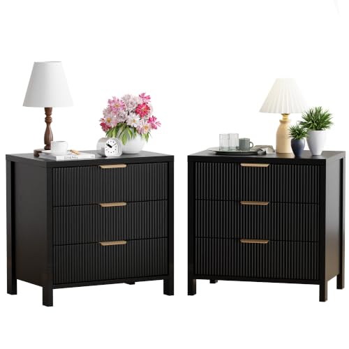 Mid Century Modern Bedside Table with Handles