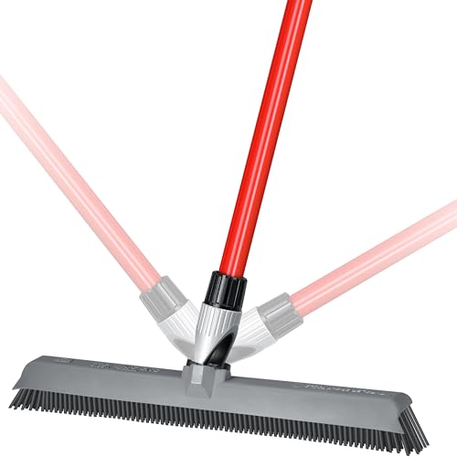2-in-1 Silicone Rubber Broom Carpet Rake and Squeegee
