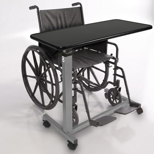 Medical Adjustable Overbed Table with Wheels