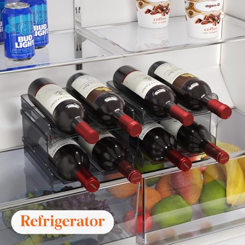 Plastic Stackable Wine Rack for Refrigerator