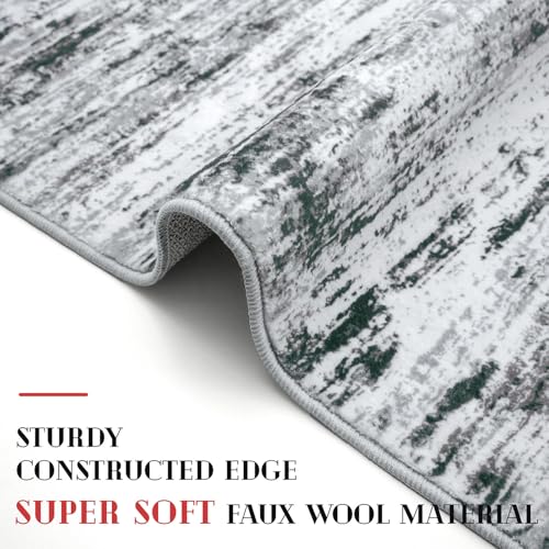 Washable Abstract Rug Non Slip