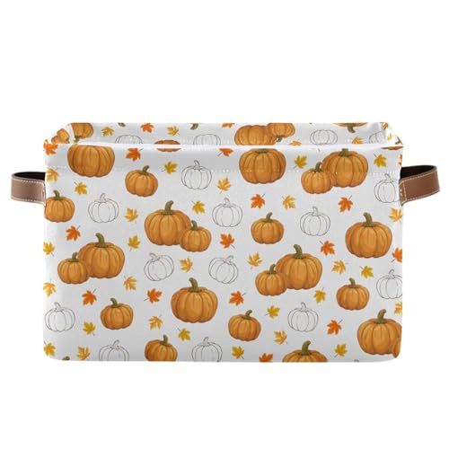 Multi purpose Cube Storage Basket Thanksgiving Pumpkin Organizer Bag