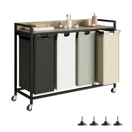 Laundry Hampers with Shelf and Pull