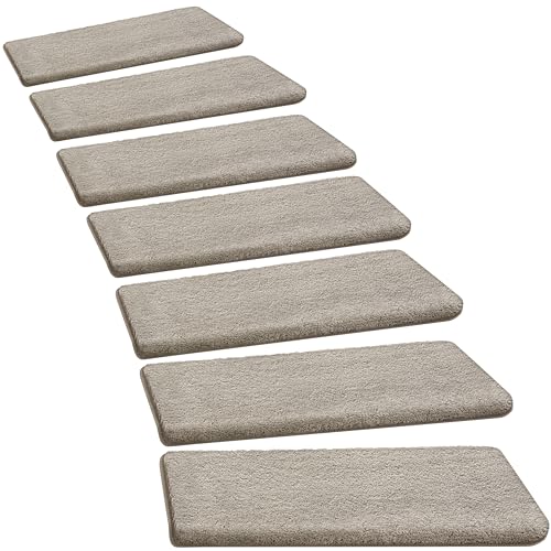 Bullnose Carpet Stair Treads Ultra Plush for Wooden Steps
