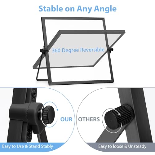 Small Dry Erase White Board for Desk Magnetic Double Sided Personal Desktop Tabletop Dry Erase Board Easel Board with Stand for Kids Home Office