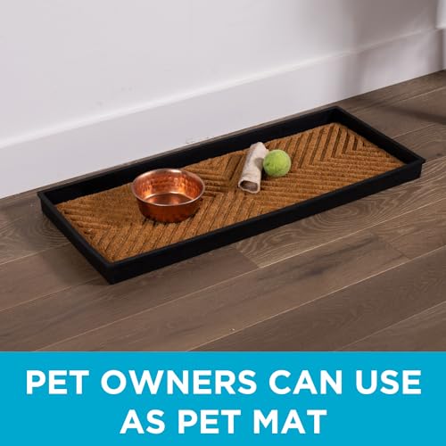 Rubber Boot & Shoe Tray with Coir Insert