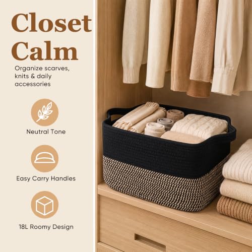 Woven Storage Basket for Shelves