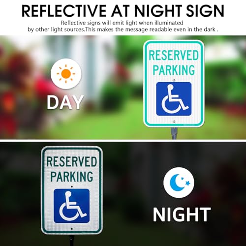 Large Reserved Parking Sign with 54" Metal Thick Stake