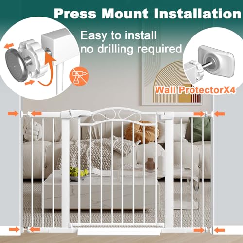 Extra Wide Baby Gate for Kids Or Pets Walk Thru Dog Gates for The House Doorway Child Safety Gate