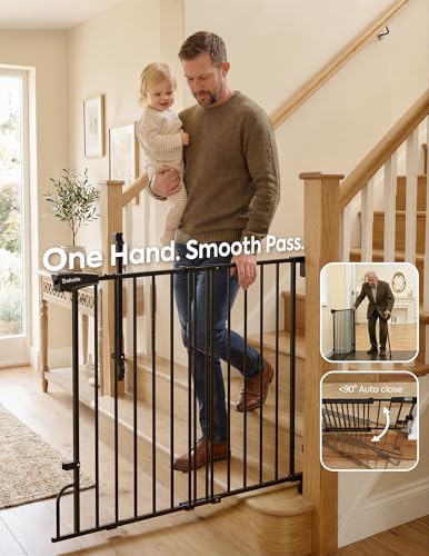 Removable & No Bottom Bar Baby Gate