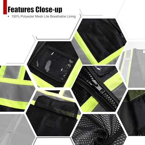 High Visibility Reflection Mesh Safety Vests with Multi