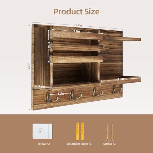 Solid Wood Key Holder Wall Mount