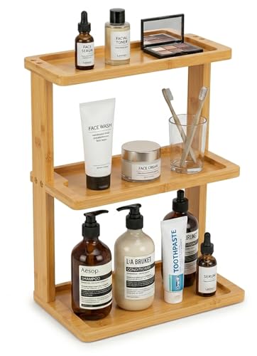 Bamboo Bathroom Counter Organizer