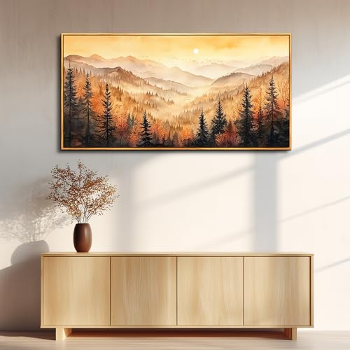Wood Framed Canvas Wall Art for Living Room Wall Decor for Bedroom Office Wall Decoration White Flower Painting Farmhouse Pictures Artwork Room Aesthetic Home Decor 20x40 in