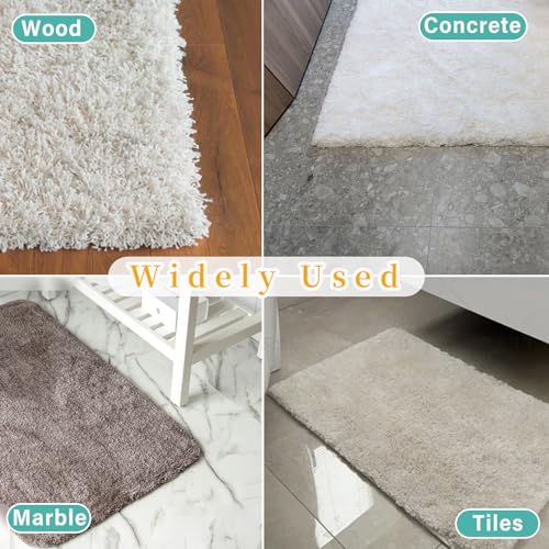 4 Pack) Rug Pad Gripper for Hardwood Floors No Damage, Carpet Tape for Area Rugs Reusable Kitchen Non Slip Rug Pads