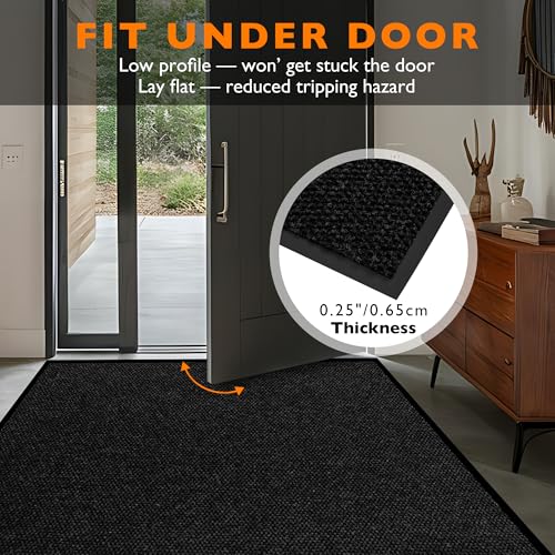Durable Dirt Trapper Front Door Mat Outside for Home Entrance