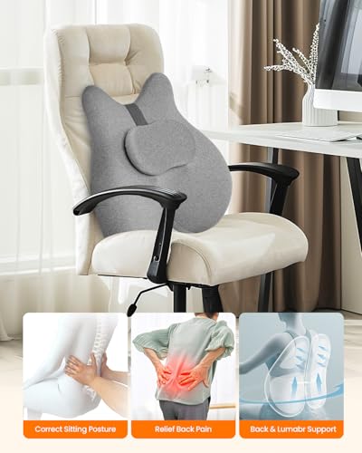 Heated Lumbar Support Pillow for Office Chair