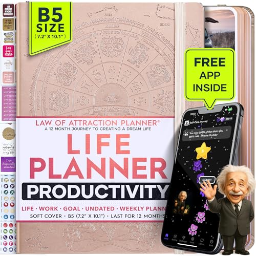 Life Planner Deluxe Undated Planner Weekly and Monthly Manifestiing Journal